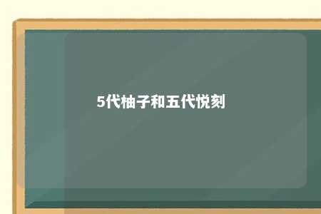 5代柚子和五代悦刻